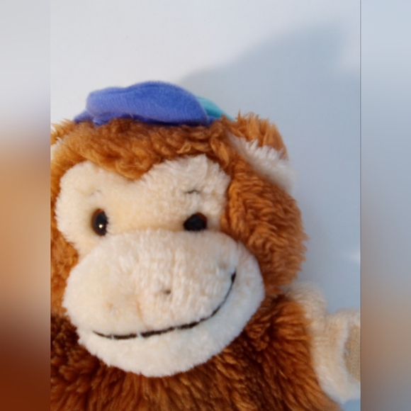 Vtg 1987 Early World of Learning Monkey Puppet Stuffed Animal Plush - Picture 4 of 9